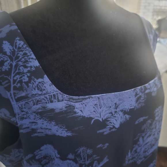 Ann Taylor NWT Floral Cap Sleeve Square Neck Sheath Dress Sz 14 - Picture 6 of 15